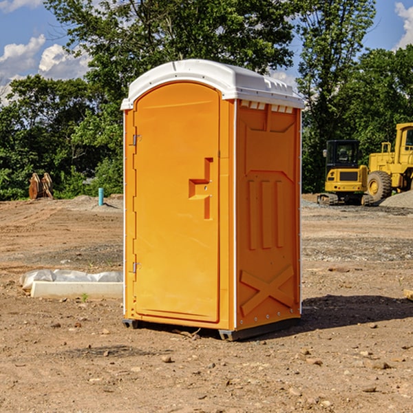 how often are the portable restrooms cleaned and serviced during a rental period in Natoma